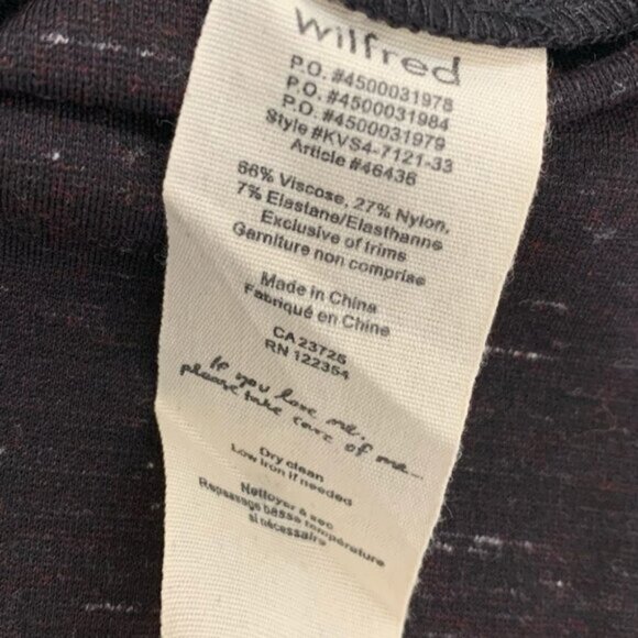 Aritzia Wilfred Campagne Pencil Skirt Heathered High Rise Waist zipper Size 0 - Picture 12 of 15